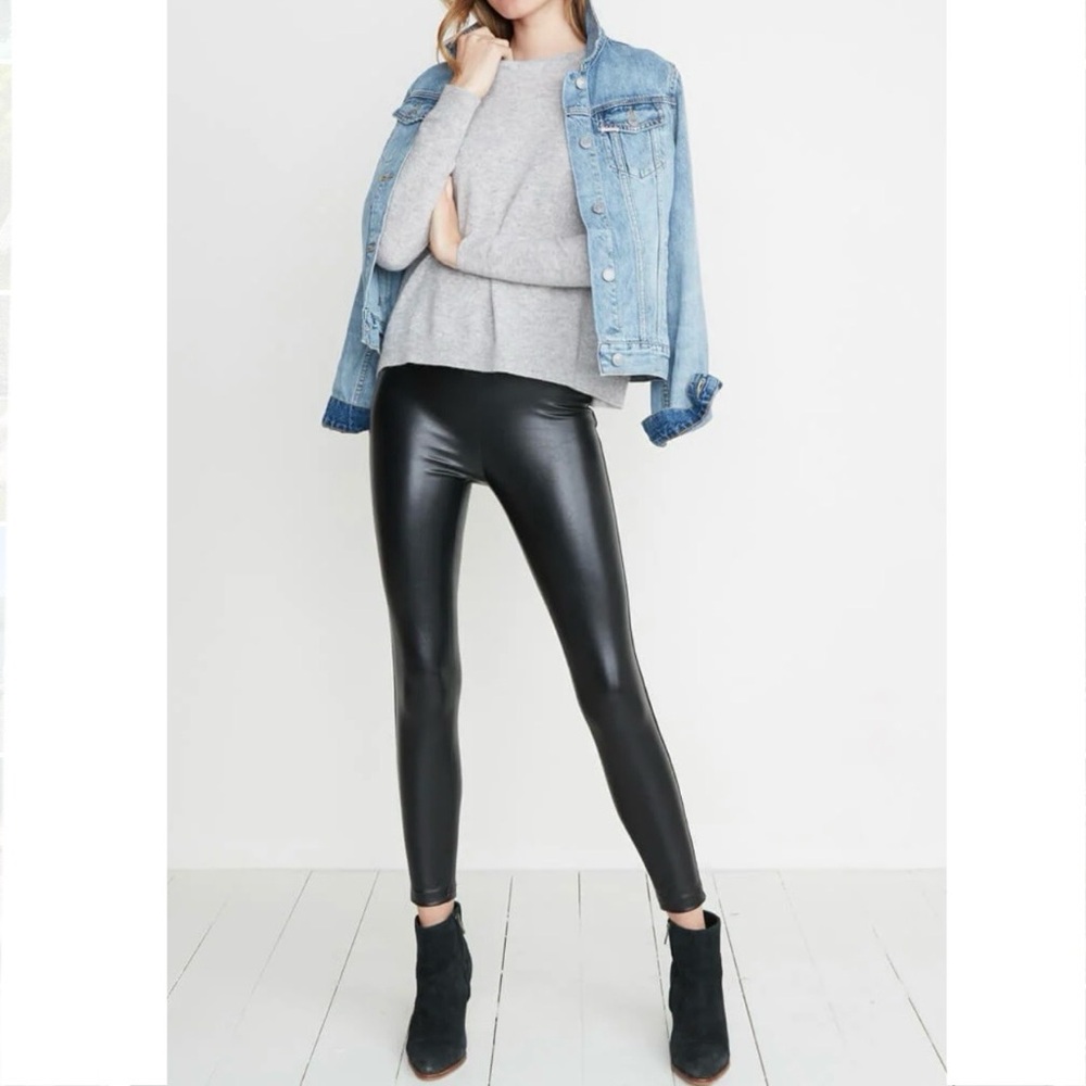 Marine Layer Chloe Black Leather Leggings